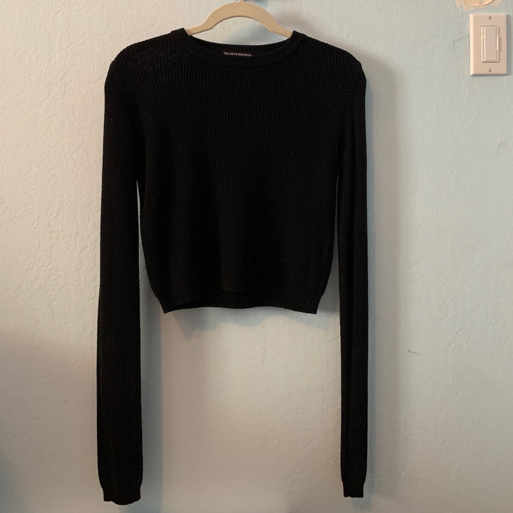 lightweight black brandy melville sweater